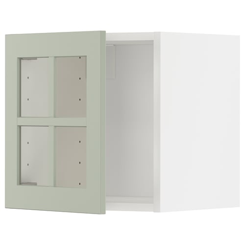 METOD Mueble mural, blanco/Stensund menta, 40x40 cm