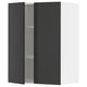 METOD Mueble mural con repisas, blanco/Nickebo Gris oscuro mate, 60x80 cm
