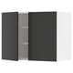 METOD Mueble mural con repisas, blanco/Nickebo Gris oscuro mate, 80x60 cm