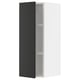 METOD Mueble mural con repisas, blanco/Nickebo Gris oscuro mate, 30x80 cm