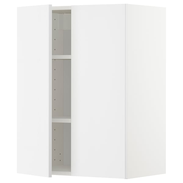 METOD Mueble mural con repisas, blanco/Ringhult blanco, 60x80 cm