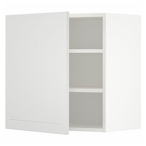 METOD Mueble mural con repisas, blanco/Stensund blanco, 60x60 cm