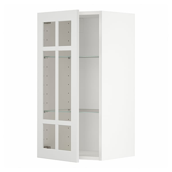 METOD Mueble mural con repisas, blanco/Stensund blanco, 40x80 cm