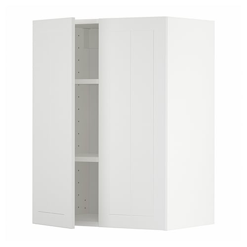 METOD Mueble mural con repisas, blanco/Stensund blanco, 60x80 cm