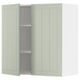 METOD Mueble mural con repisas, blanco/Stensund menta, 80x80 cm