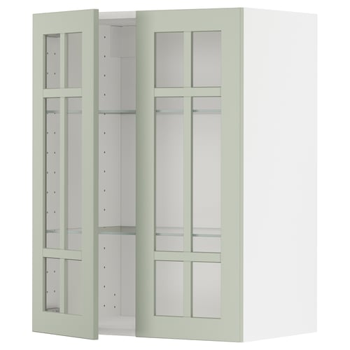 METOD Mueble mural con repisas, blanco/Stensund menta, 60x80 cm