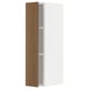 METOD Mueble mural con repisas, blanco/Tistorp efecto nogal café, 20x80 cm