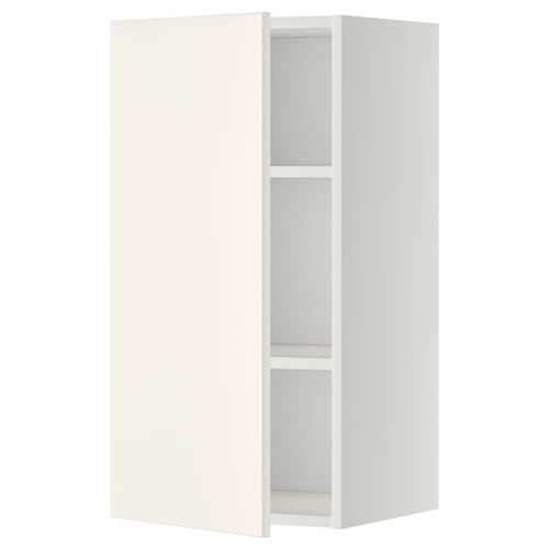 METOD Mueble mural con repisas, blanco/Veddinge blanco, 40x80 cm