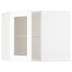 METOD Mueble mural esquinero con repisas, blanco Enköping/blanco efecto madera, 68x60 cm