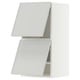 METOD Mueble mural horizontal, 2 puertas, blanco/Aspudden gris claro, 40x80 cm