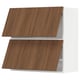 METOD Mueble mural horizontal, 2 puertas, blanco/Tistorp efecto nogal café, 80x80 cm
