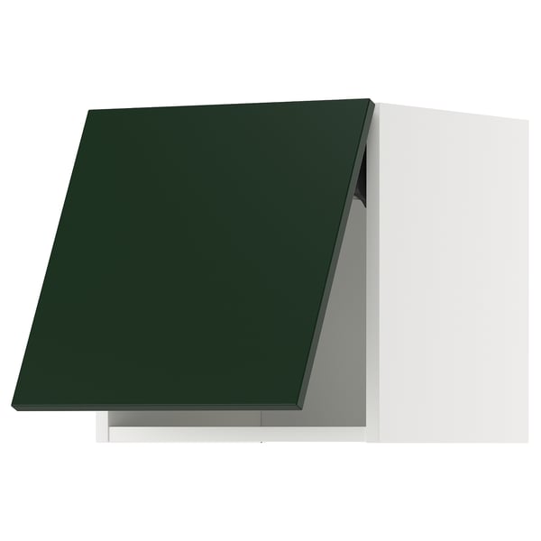 METOD Mueble mural horizontal, blanco/Havstorp verde oscuro, 40x40 cm