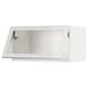 METOD Mueble mural horizontal, blanco/Hejsta Vidrio transparente blanco, 80x40 cm
