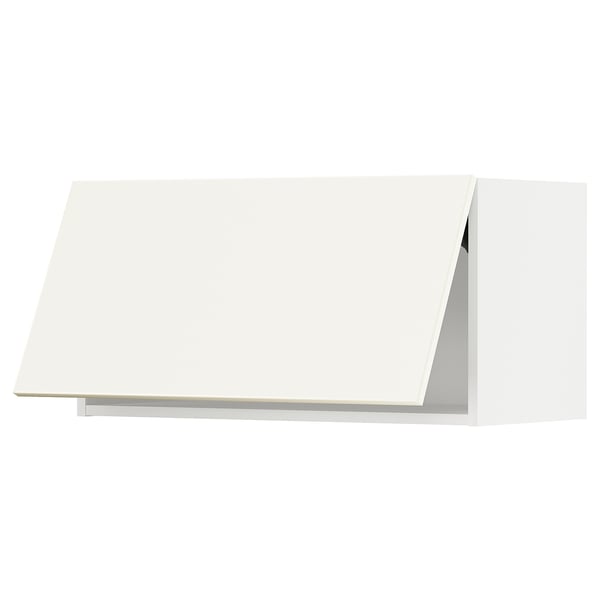 METOD Mueble mural horizontal, blanco/Vallstena blanco, 80x40 cm