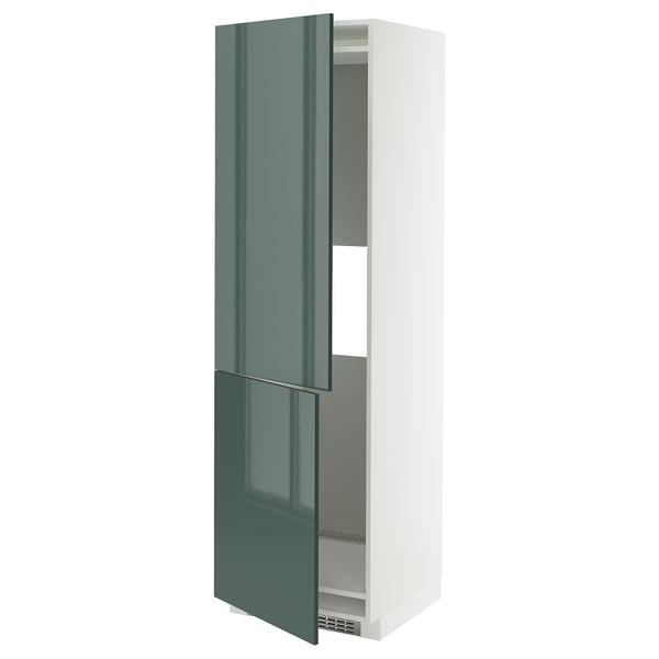 METOD Mueble para refrigerador empotrado, blanco/Kallarp, 60x60x200 cm