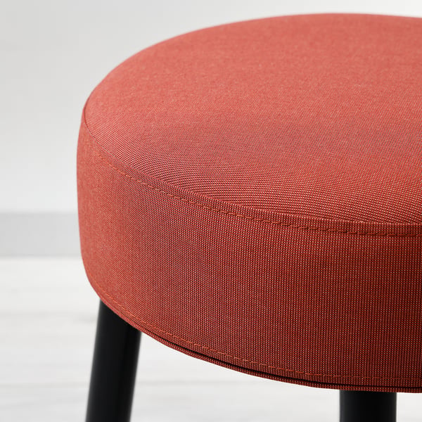 MÖRTFORS Puff, Diseröd rojo, 47x47 cm