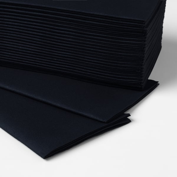 MOTTAGA Servilleta de papel, negro, 38x38 cm