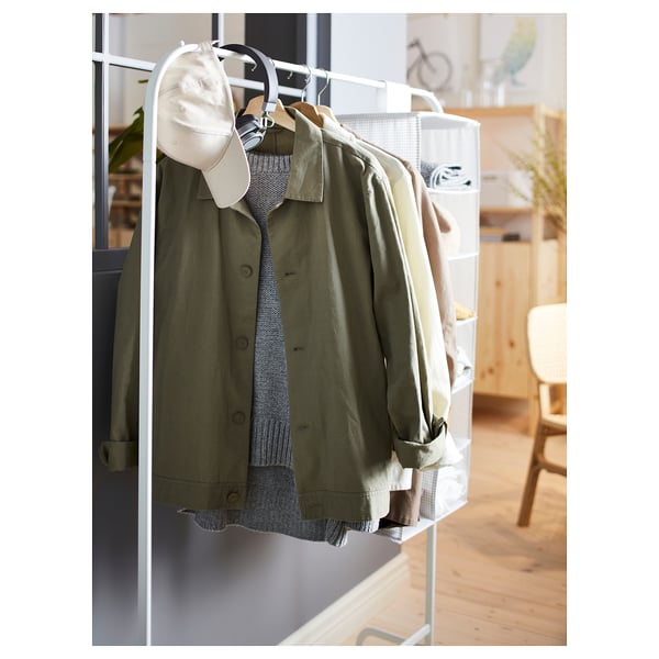 MULIG Rack para ropa, blanco, 99x152 cm