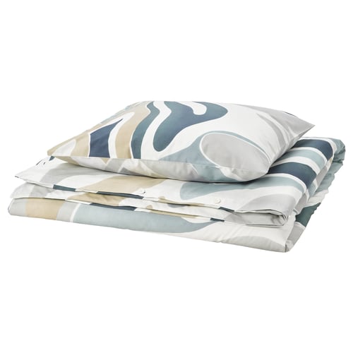 MYGGLASVINGE Funda plumón con funda almohada, multicolor, 150x200/50x60 cm