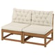 NÄMMARÖ Sofá 2 cuerpos, café ext/Kuddarna beige, 126 cm