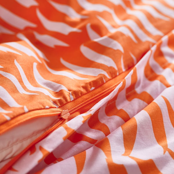 NATTHÄGER Funda plumón con funda almohada, naranjo/tigre, 150x200/50x60 cm