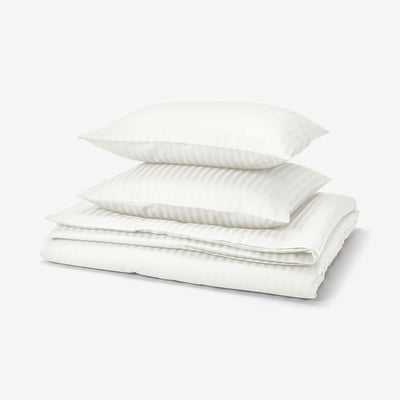 NATTJASMIN Funda plumón con 2 fundas almohada, blanco, 240x220/50x60 cm