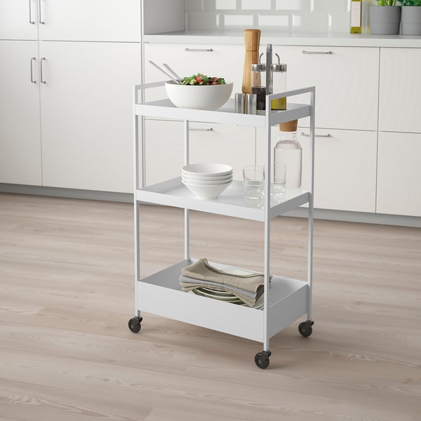 NISSAFORS Carro, blanco, 50.5x30x83 cm