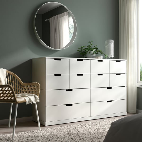 NORDLI Cómoda con 12 cajones, blanco, 160x99 cm
