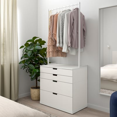 NORDLI Cómoda con 4 cajones, blanco, 80x192 cm