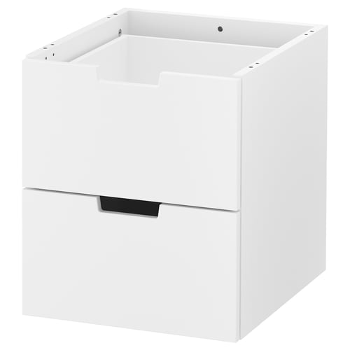 NORDLI Cómoda modular con 2 cajones, blanco, 40x45 cm
