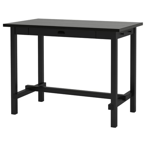 NORDVIKEN Mesa de bar, negro, 140x80x105 cm