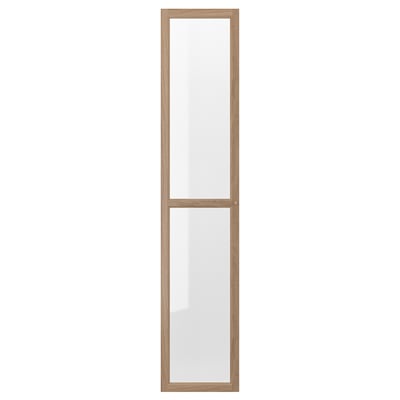 OXBERG Puerta de vidrio, efecto roble, 40x192 cm