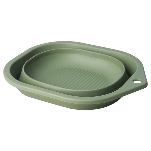 PEPPRIG Balde, plegable/verde, 10 l