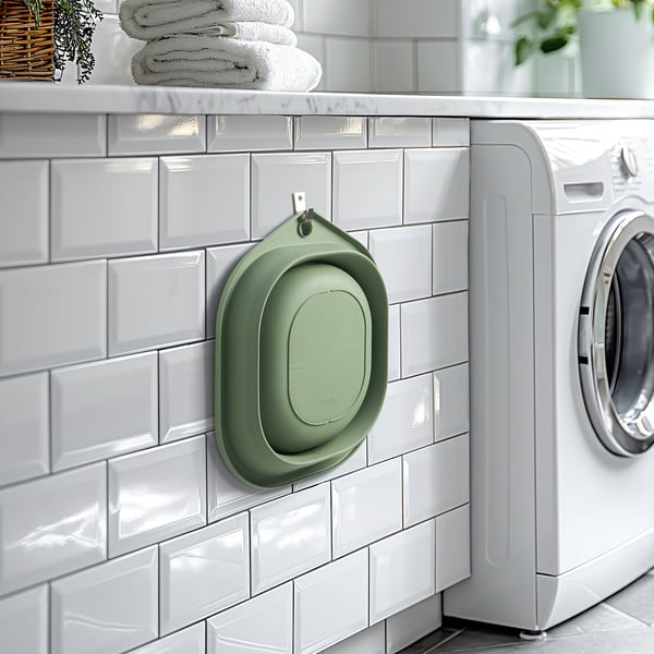 PEPPRIG Balde, plegable/verde, 10 l