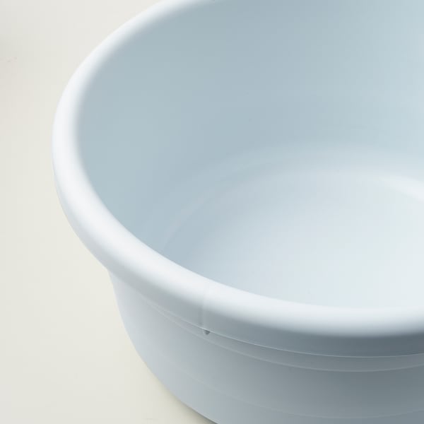 PEPPRIG Baldes con tapa, set de 3, gris/azul