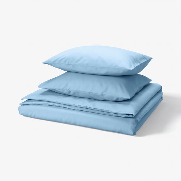 PILTANDVINGE Funda plumón con 2 fundas almohada, azul costeño, 240x220/50x60 cm