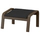 POÄNG Apoyapiés, efecto nogal/Knisa negro