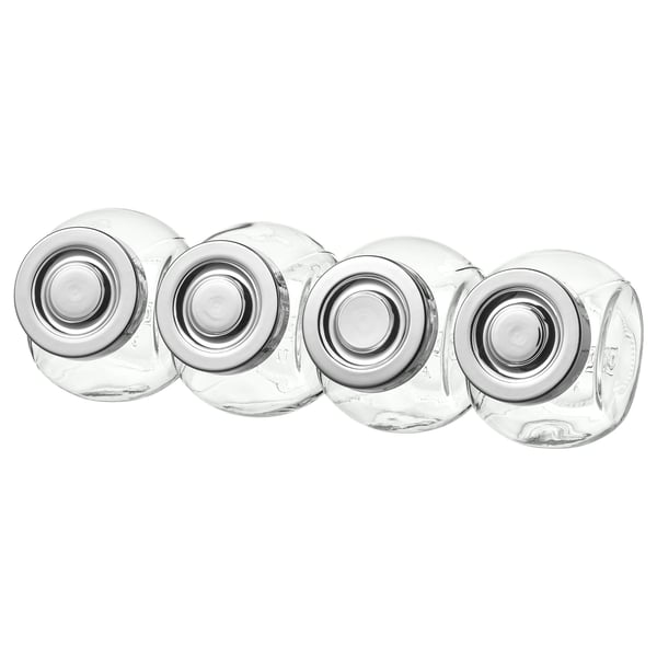 RAJTAN Especieros, vidrio/aluminio, 15 cl