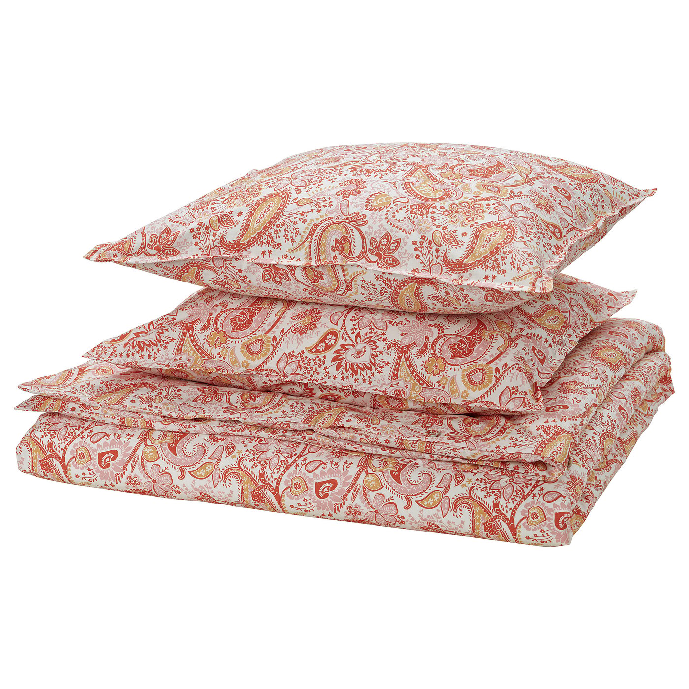 RODGERSIA Funda plumón con 2 fundas almohada, rosado/blanco, 240x220/50x60 cm