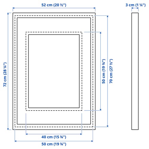 RÖDALM Marco, efecto abedul, 50x70 cm