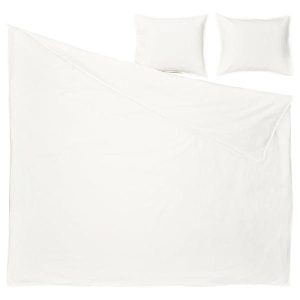 RUNDHAGTORN Funda plumón con 2 fundas almohada, blanco, 240x220/50x60 cm