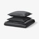RUNDHAGTORN Funda plumón con 2 fundas almohada, gris oscuro, 240x220/50x60 cm