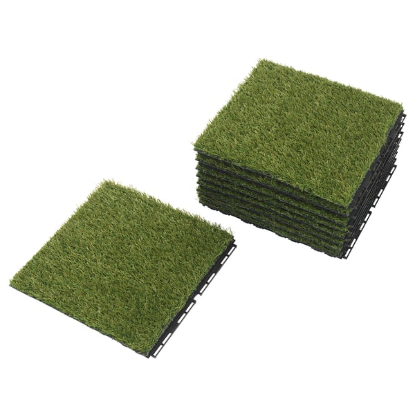 RUNNEN Piso deck para terraza, césped artificial, 0.81 m²
