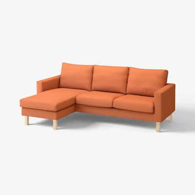 SALTSJÖBADEN Funda sofá 3 cuerpos chaiselounge, Tonerud burdeo