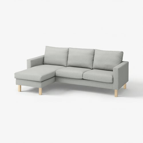 SALTSJÖBADEN Funda sofá 3 cuerpos chaiselounge, Tonerud gris