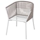SEGERÖN Silla con apoyabrazos para terraza, blanco/beige