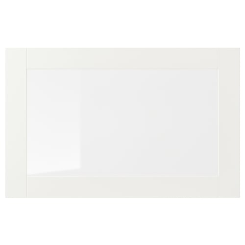 SINDVIK Puerta de vidrio, blanco/vidrio incoloro, 60x38 cm