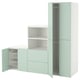 SMÅSTAD / PLATSA Mueble de almacenamiento, blanco/menta, 180x57x181 cm