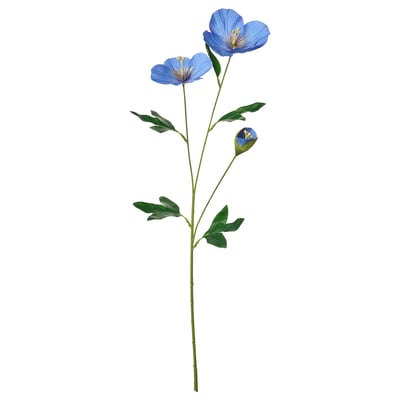 SMYCKA Flor artificial, interior/exterior amapola/azul, 57 cm