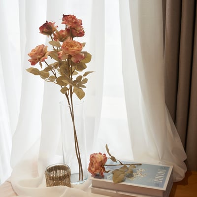 SMYCKA Flor artificial, interior/exterior/Rosa ocre, 63 cm